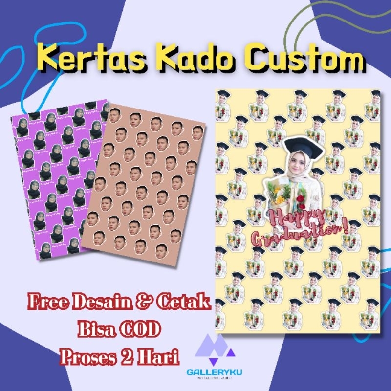 

Custom Kertas Kado Wrapping Paper Gambar Muka Suka-Suka Pattern