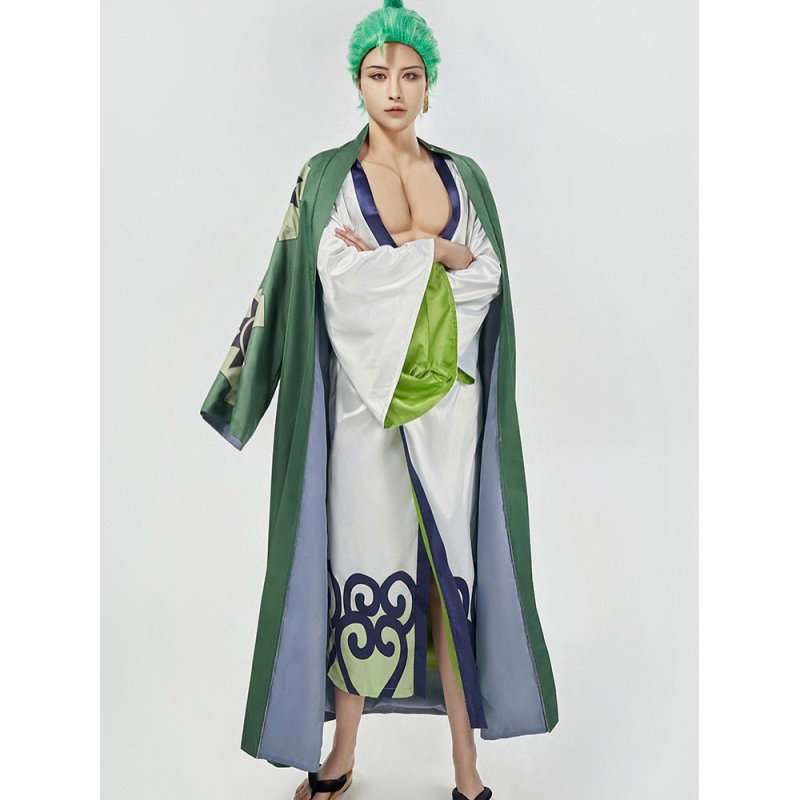 【Lolicos】Roronoa Zoro One Piece Cosplay Costume Arc Wano Kimono Yukata Wano Country Kostum