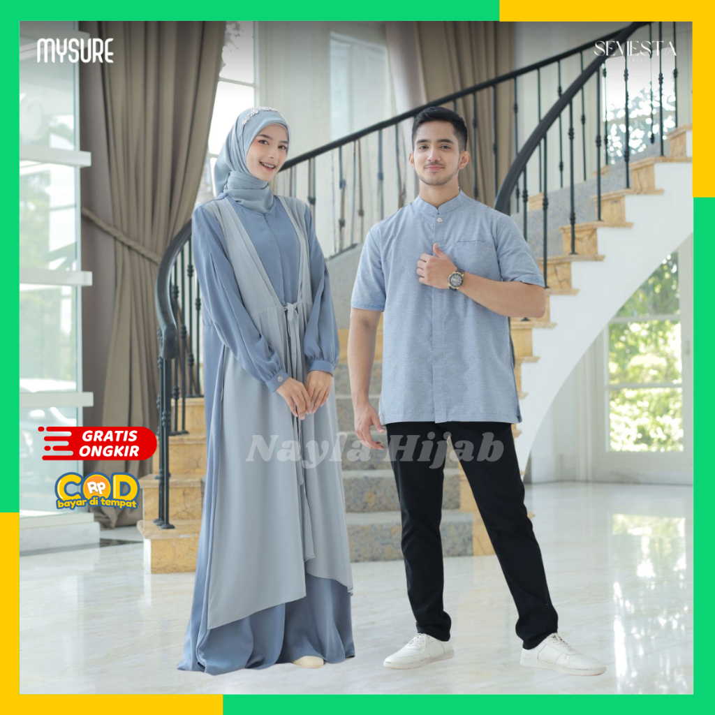 Mysure Baju Lebaran Couple Pasangan Remaja Kekinian Terbaru 2022 Premium Suami Istri Jumbo Ori Buat 