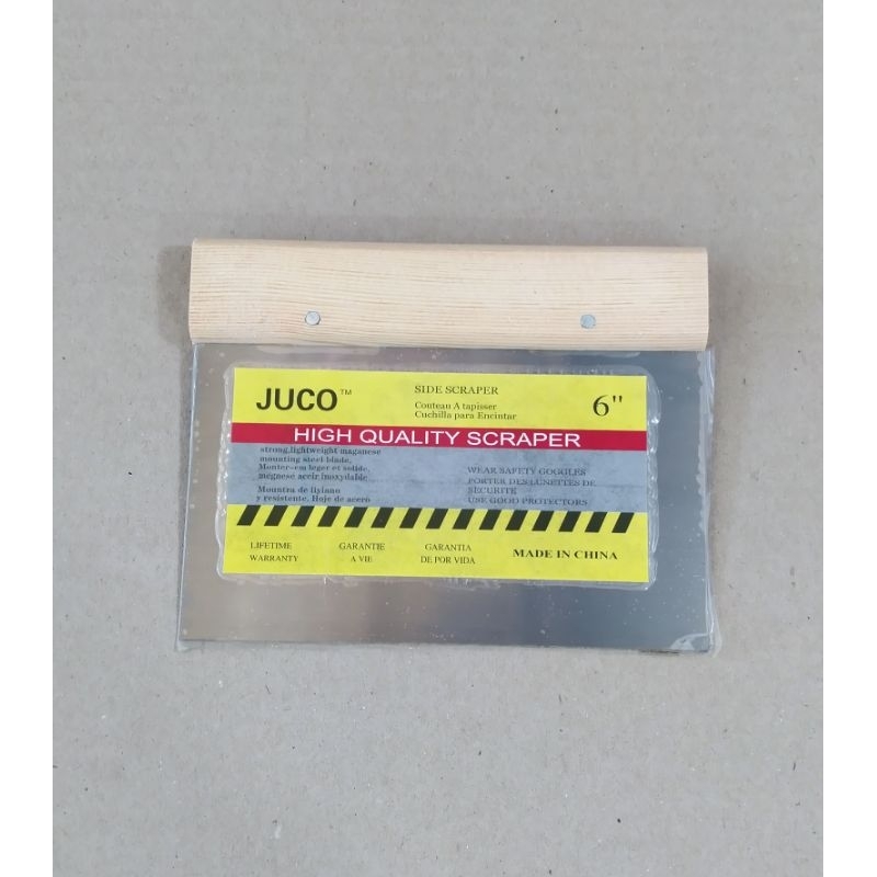 Kape Plat Stainless Steel 6" JUCO | Scraper / Skrap 6 Inch