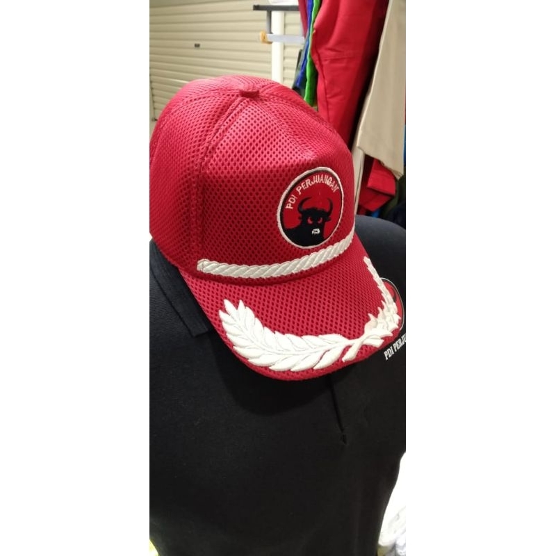 Topi pria wanita Jakarta, topi merah PDI Perjuangan