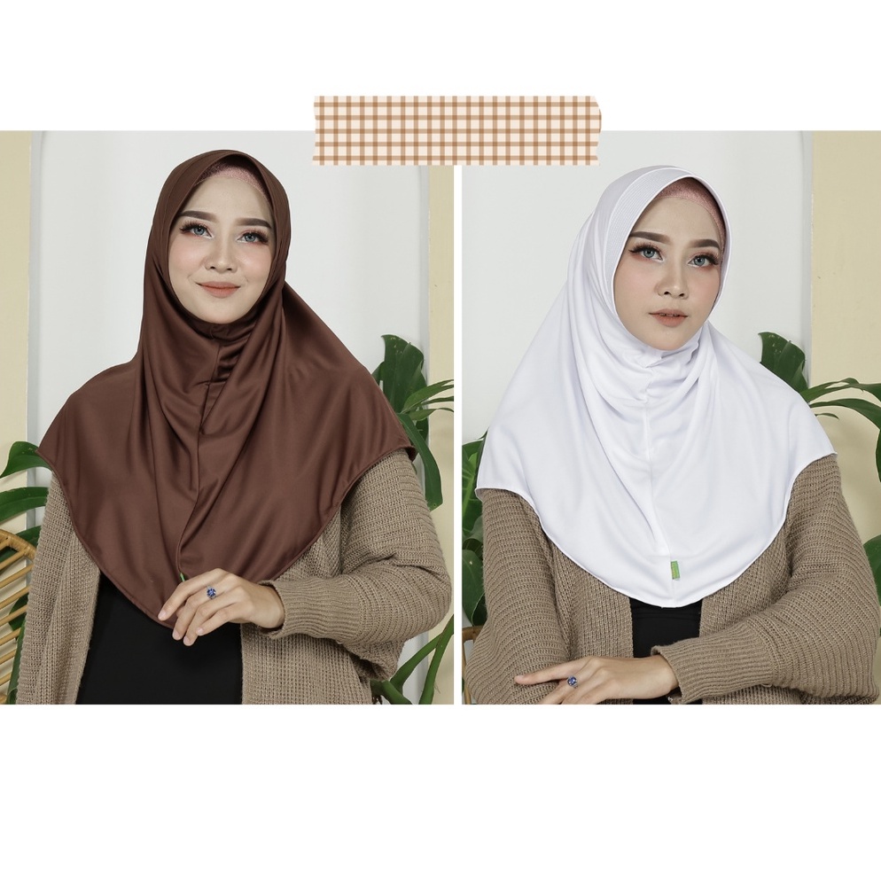 Cuci gudang Jilbab Anak Sekolah 4 Ukuran Hijab Sport Menutup Dada Kerudung Bergo Polos Kaos Hyget Su