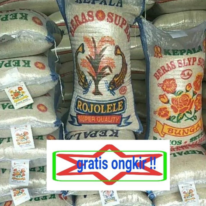 

READY STOK Beras cap merek Rojolele 2kg timbangan full