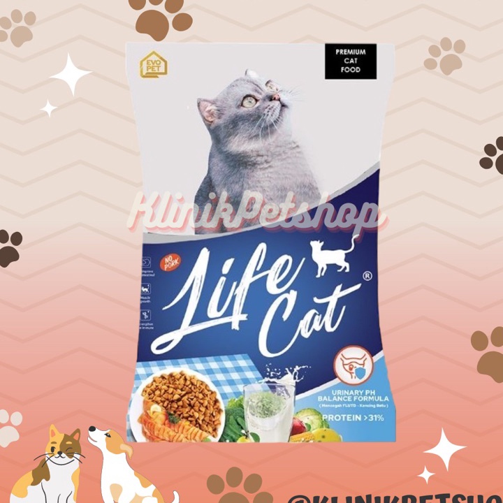 55 COD LIFE CAT DRY FOOD 1GR  MAKANAN KUCING KERING LIFE CAT KITTEN DEWASA