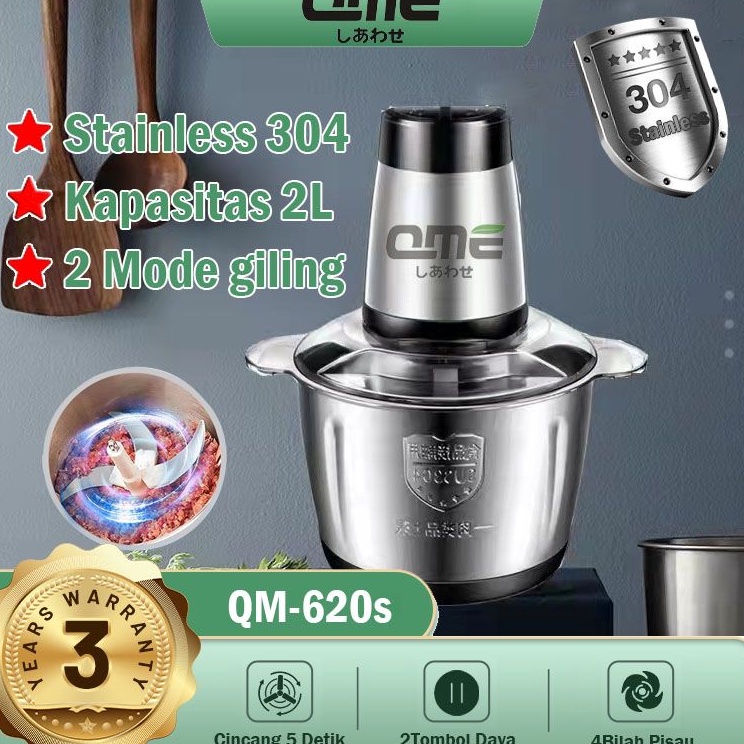 Paling Popular QME Chopper Blender daging penggiling Meat Blender Elektrik Stainless Steel Chopper G