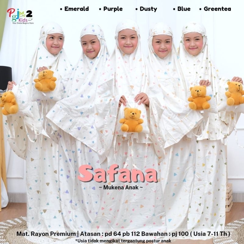 PGJ Kids Safana Mukena Anak Rayon Pakaian Muslim Perempuan