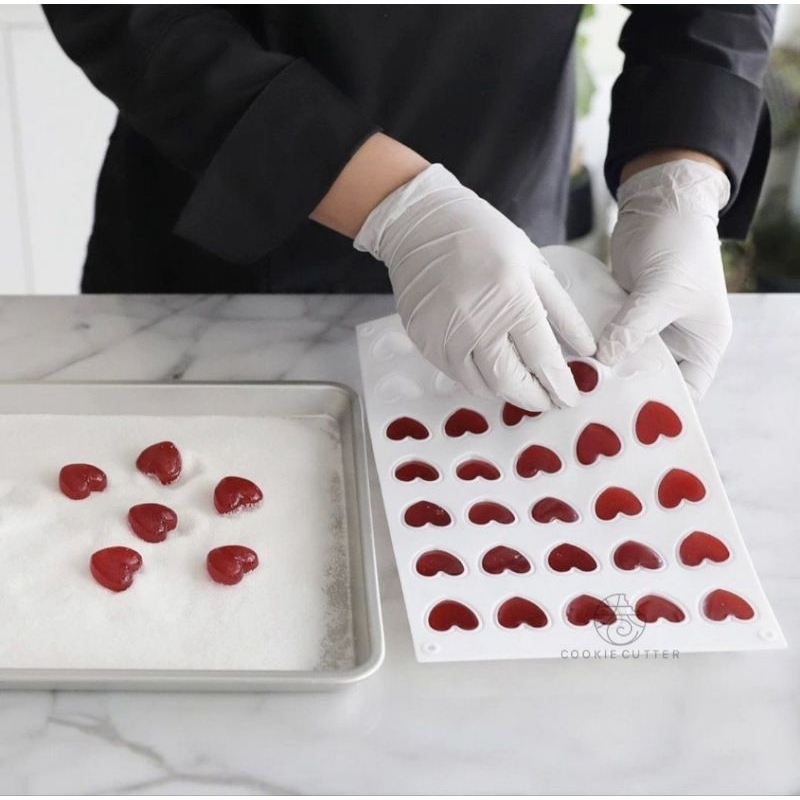 Cetakan coklat love molding coklat cetakan agar cetakan silikon puding cetakan yupi cetakan coklat v