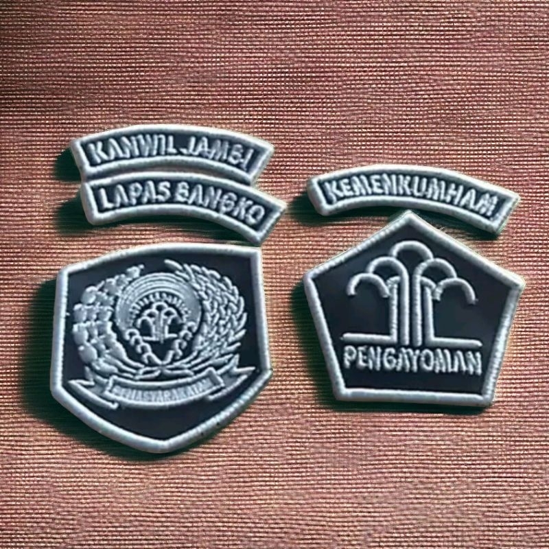 Bordir Komputer Logo Badge Emblem Bet PDH LAPAS Baru Bordir LAPAS Terbaru Bordir Timbul POLSUSPAS PD