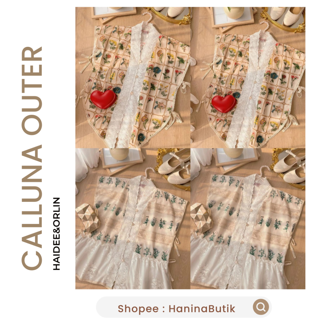 (𝗦𝗜𝗔𝗣 𝗞𝗜𝗥𝗜𝗠) CALLUNA OUTER VEST by HAIDEE&ORLIN | BOTANICA BROWN LITA