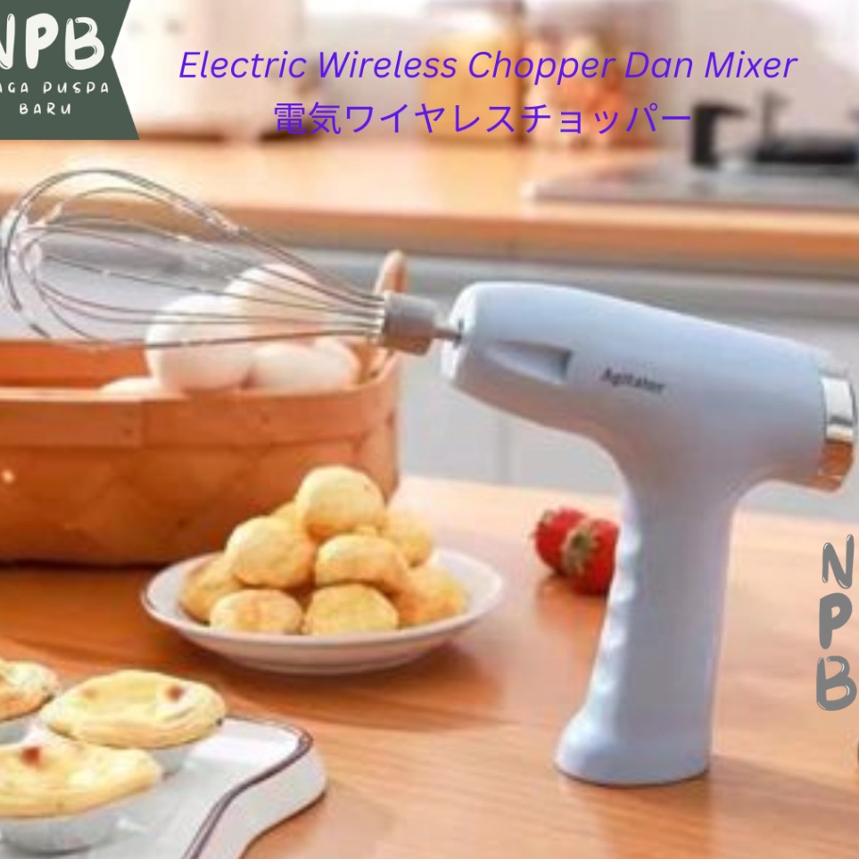 3 in 1 Electric Wireless Chopper Dan Mixer  Hand Mini Mixer Charger USB 3 In 1 l Promo Grosir
