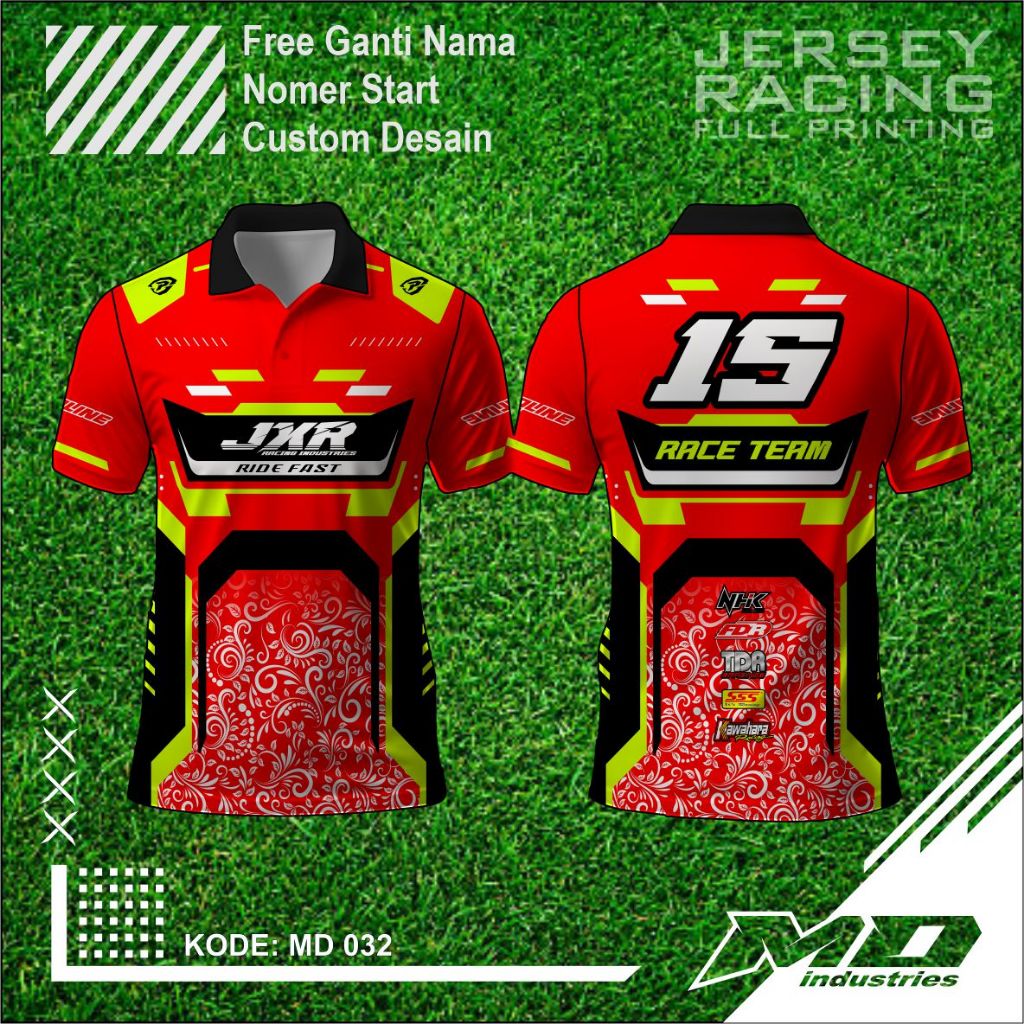 Jersey Balap Desain Keren - Baju Balap Racing Printing - Minimalis