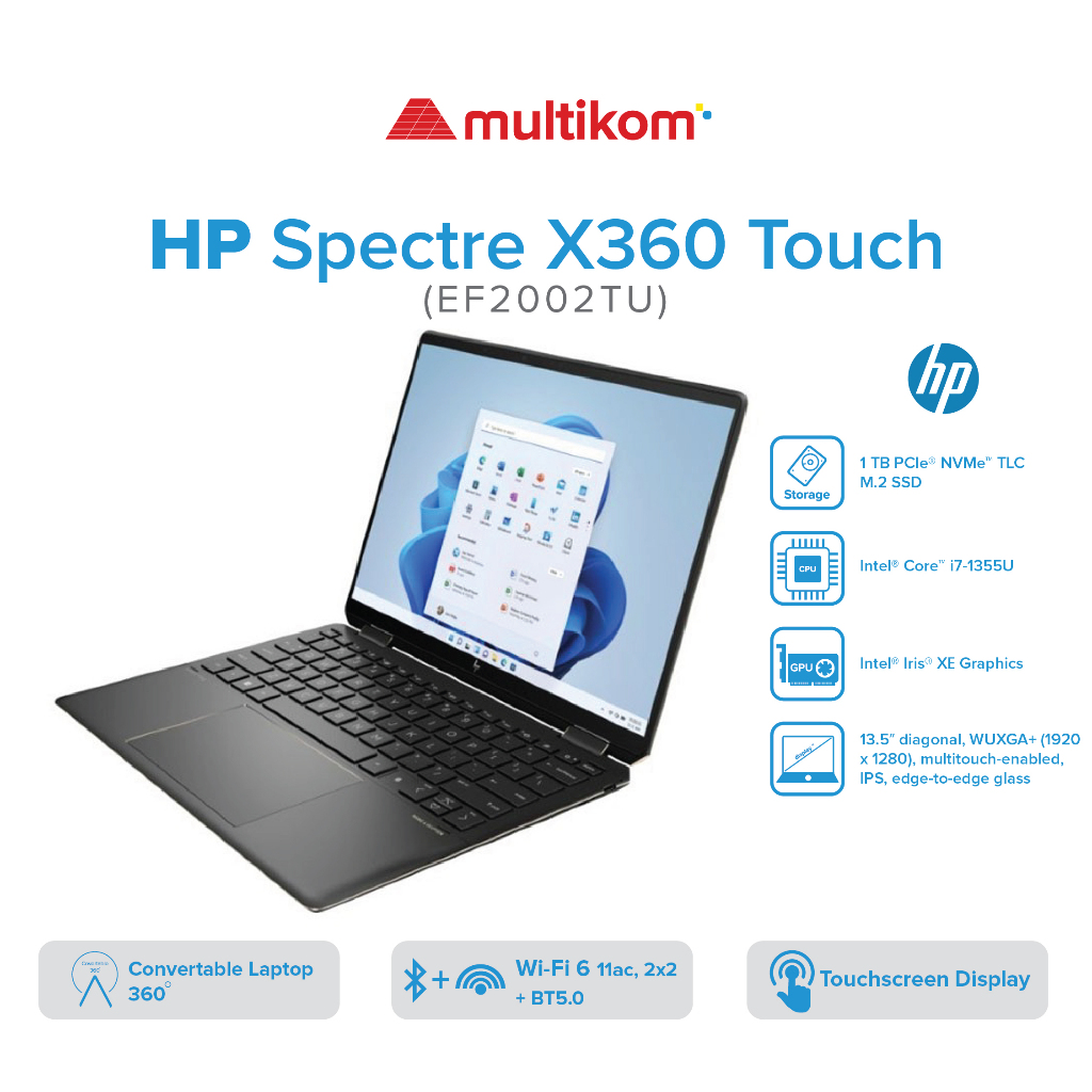 HP Spectre x360 14-ef2002TU EVO TOUCH I7-1355U 32GB 1TB SSD WUXGA W11