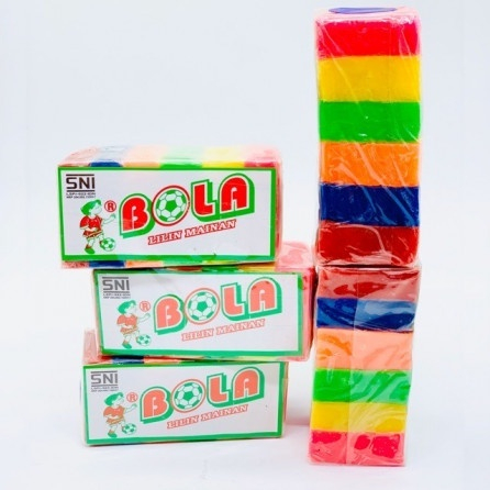 [6Warna] Plastisin Lilin Malam Mainan Anak Edukasi Plastisin Lilin Merk Bola