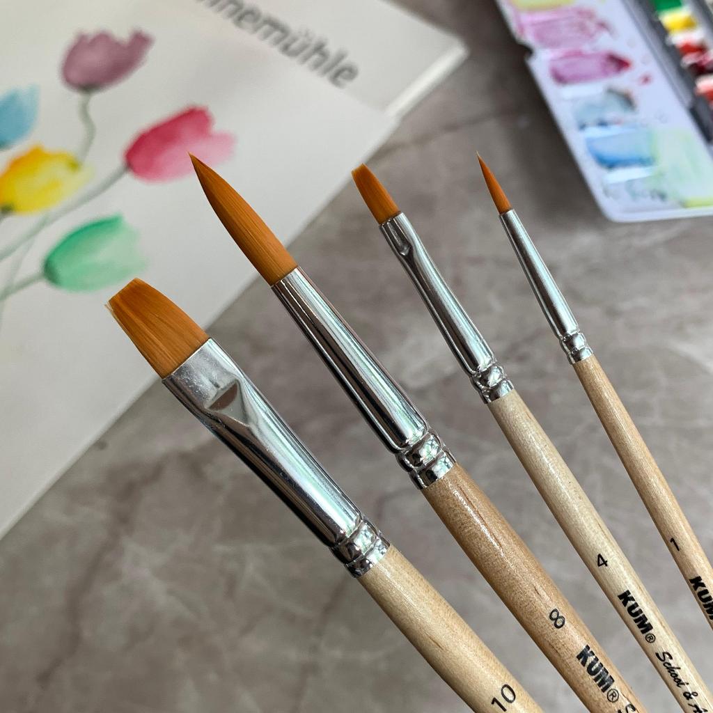 

KUM School and Art Brush Set 4 Short Handle
