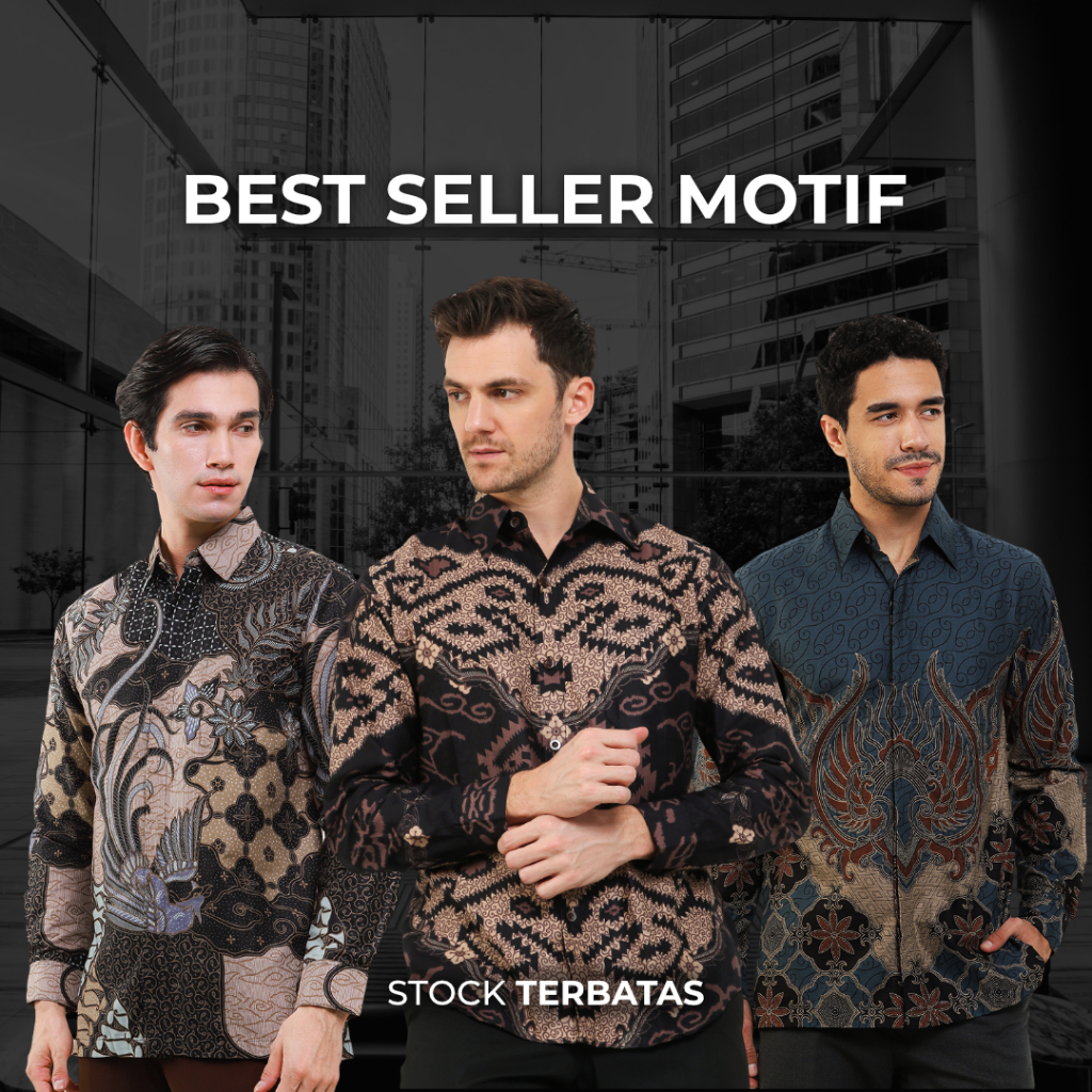 Rianty Batik Premium Pria Kemeja Panjang Collection Baju Pakaian Batik Reguler Size