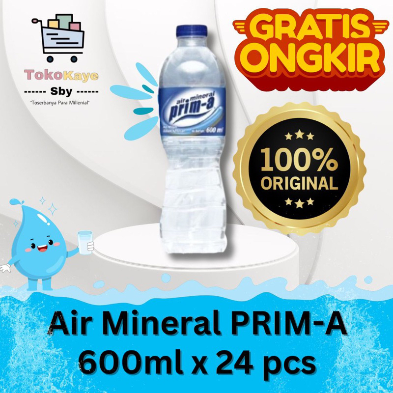 

AIR MINERAL PRIMA BOTOL 600 ML. Mineral Water 1 Karton