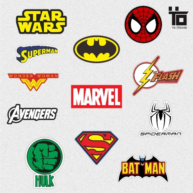 

1 PACK ISI 12 PCS - STICKER SUPERHERO SERIES