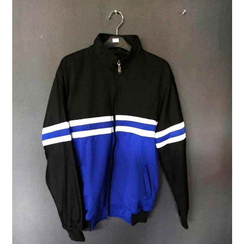 Jaket tracktop hitam biru