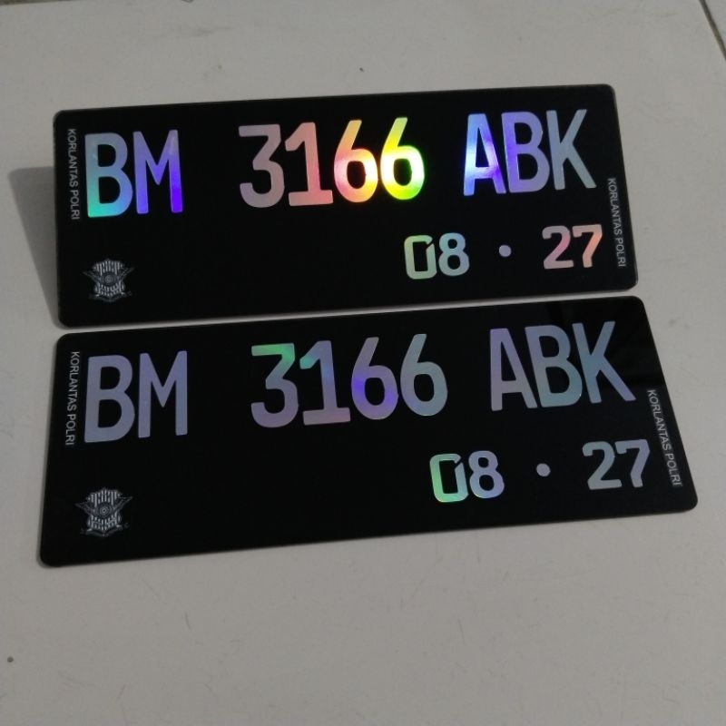 Plat Akrilik motor - Plat nomor Custom Hologram