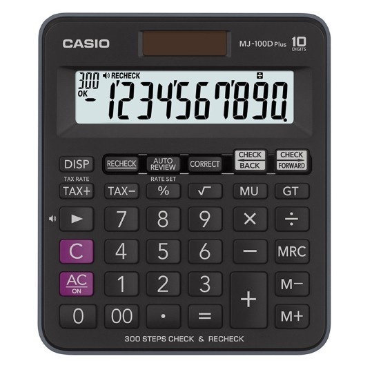 

ORIGINAL Casio Desktop MJ-100D Plus - Kalkulator Meja Check Correct MJ 100 D 10 DIGIT 2 WAY POWER