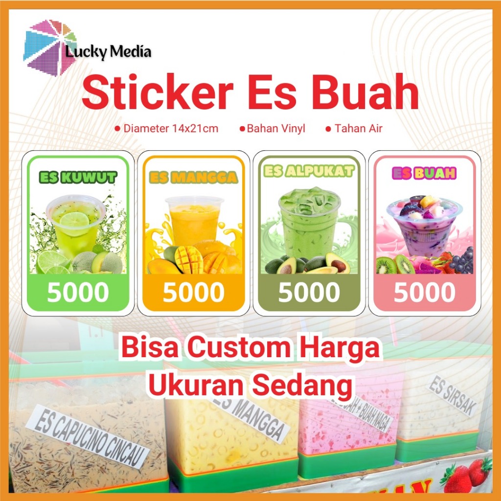 

Stiker Es Aquarium 5rb 7rb Sticker Termos Ukuran Sedang Tahan Air Toples Vinyl Minuman Akuarium 5000