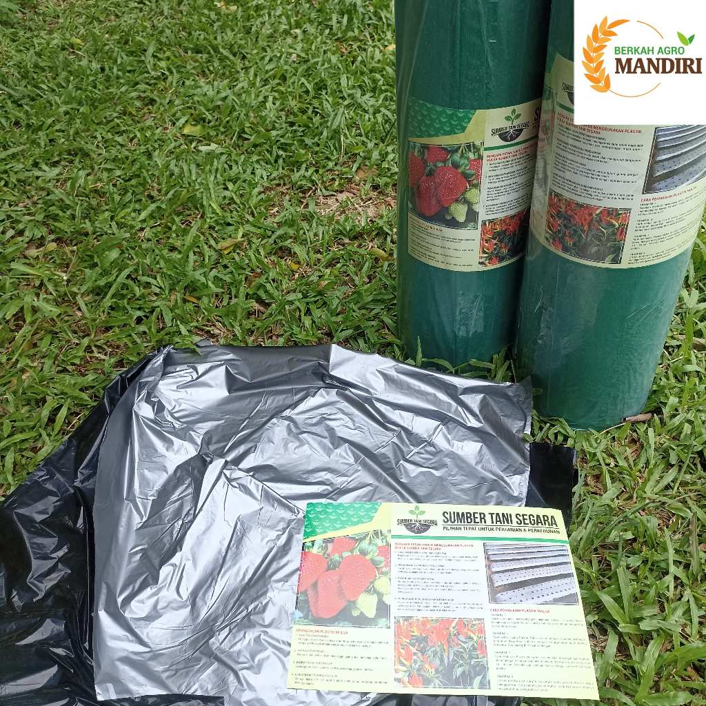 PLASTIK MULSA HITAM PERAK 500 METER MTR