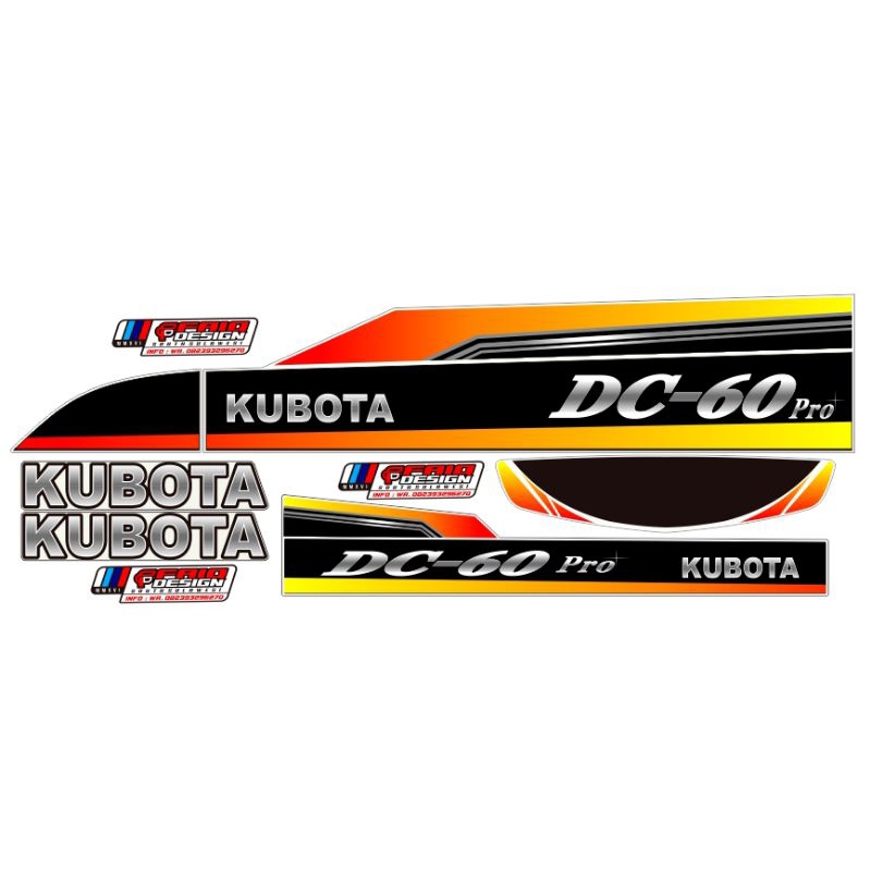 

LIS KUBOTA STIKER DC60 DC 60 BERKUALITAS