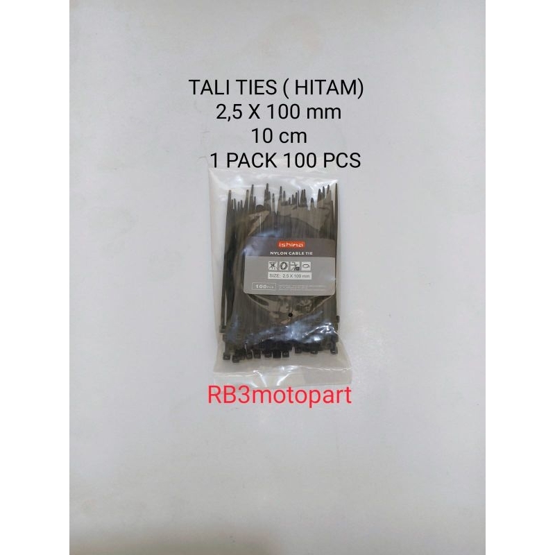

KABEL TALI RIPET TIS TIES TIE 2,5 X 100 mm HITAM ISHIMA