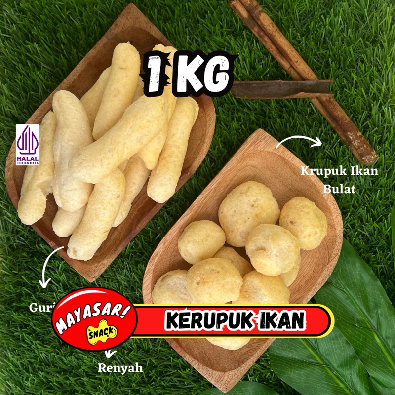 

KERUPUK IKAN KEMPLANG PANJANG BULAT GURIH 1kg