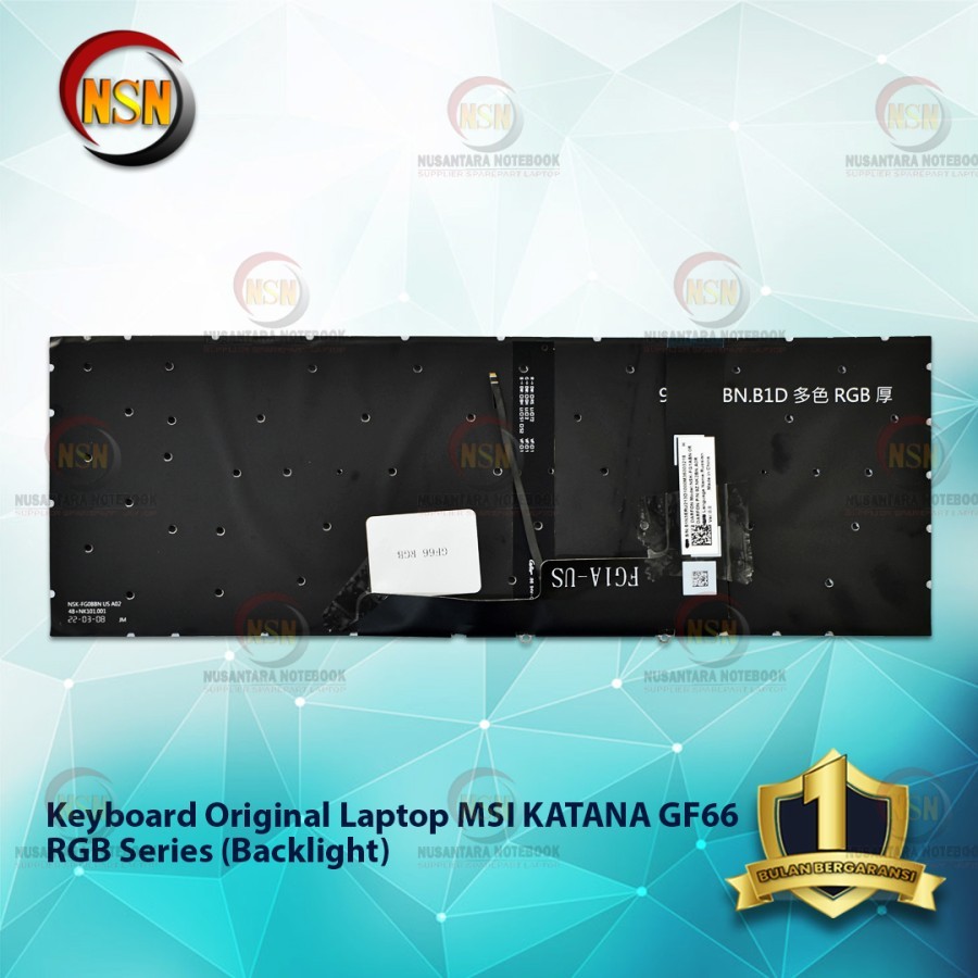 Keyboard MSI KATANA GF66 BACKLIGHT RGB BACKLIGHT