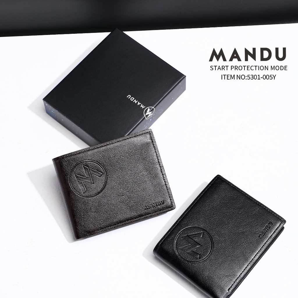 MD5301-5 Dompet Pendek Kulit Polos Anti Maling Data Mandu