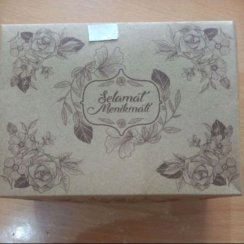 DOS KOTAK KUE /DOS  R3 MOTIF/POLOS PUTIH/KRAFT/16×12×7