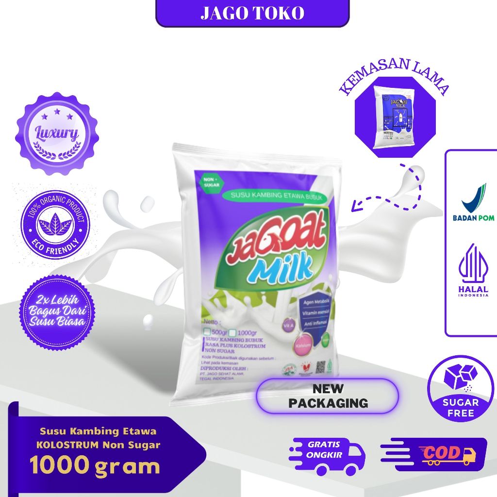 

KOLOSTRUM SUSU KAMBING ETAWA 1KG JAGOAT MILK