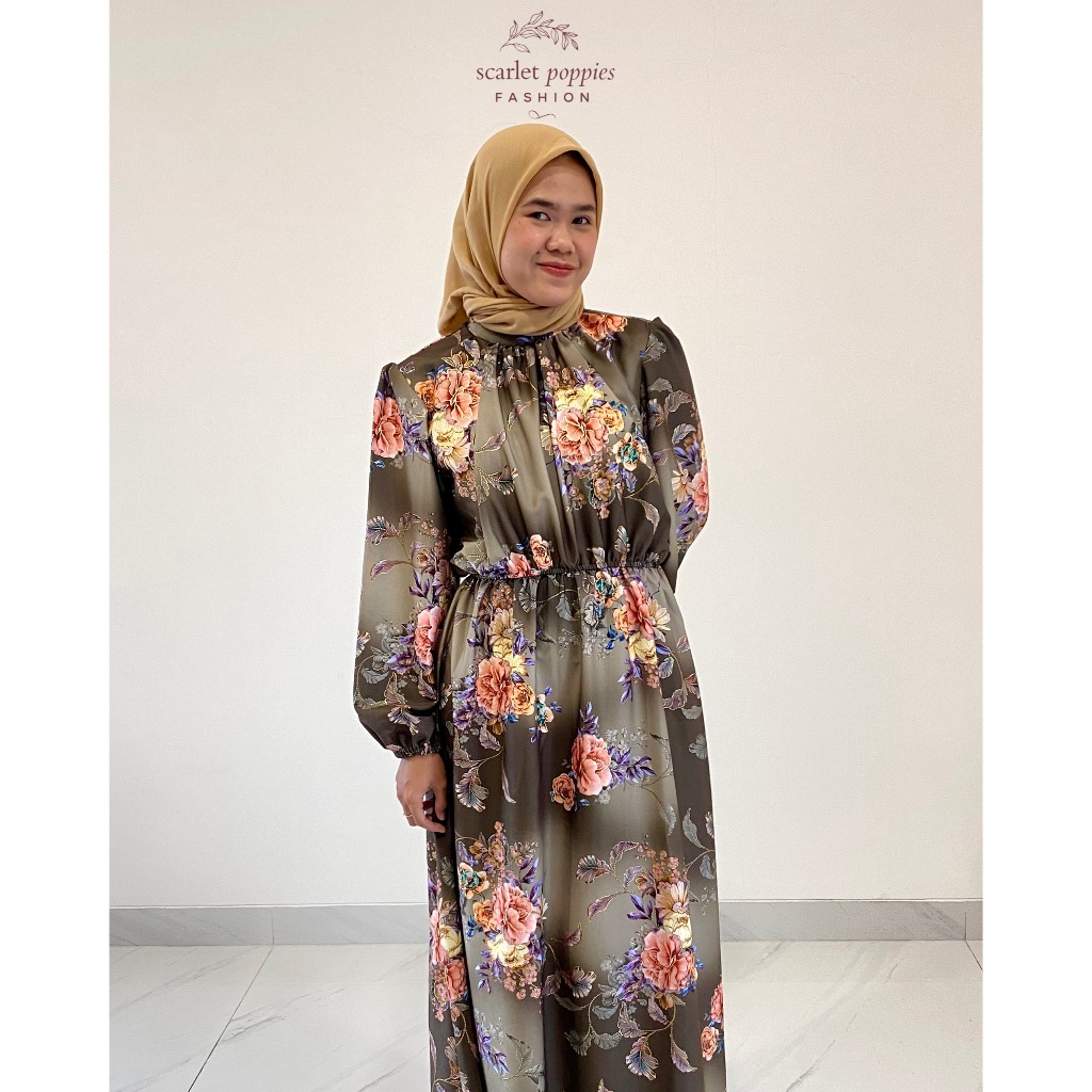 Dress Muslim Wanita // Silk Sutra Dress Muslim Dress Wanita