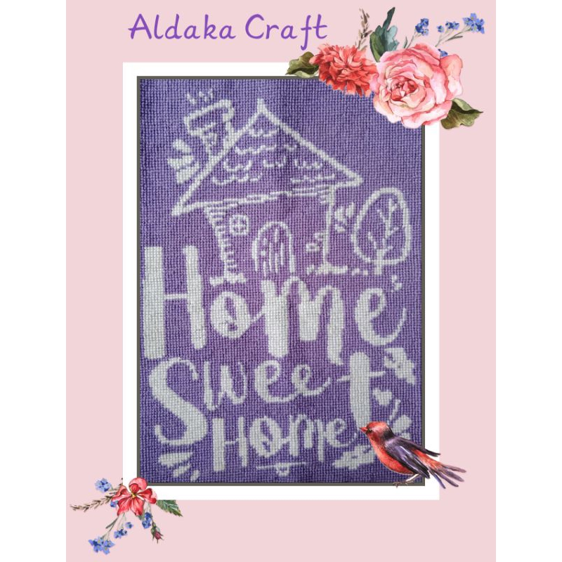 Kristik sudah jadi/kristik benang woll/kerajinanan tangan kristik/sulam benang woll,/kristik home sw