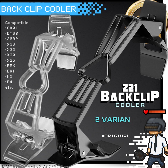 KODE R45J IM Z21 Back Clip Cooler for Funcooler Memo CX1 X36 Flydigi B5X Plextone EX1 DY6 N5 Black S