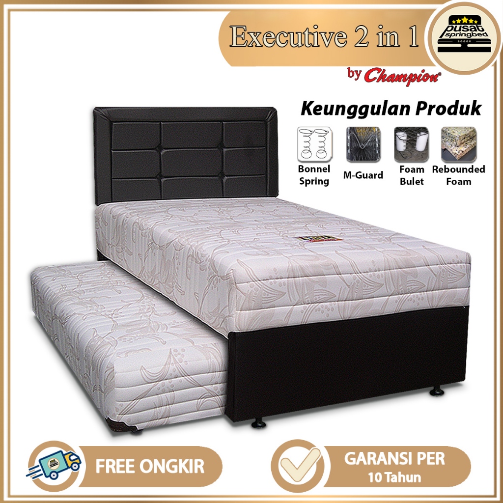 Springbed Kasur Sorong 2 in 1 Bonnel Spring - Champion Springbed Executive 2 in 1