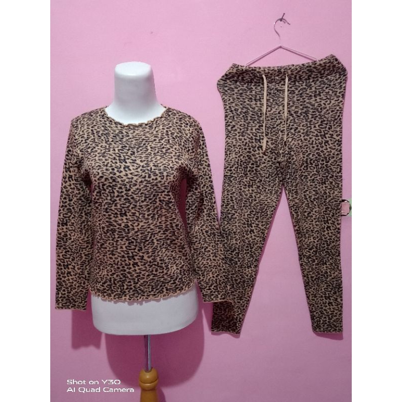 Set knit leopard PRELOVED