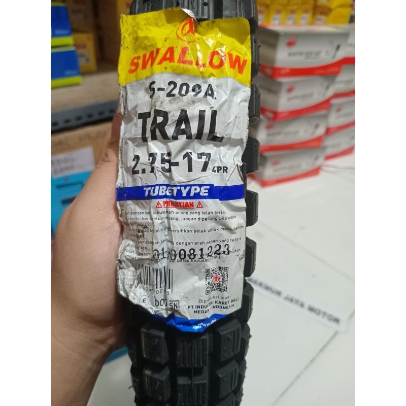 DIJAMIN ORIBAN LUAR BELAKANG TRAIL KEMBANG TAHU KECIL SWALOW 275-17 BAN LUAR TRAIL 275-17 BAN LUAR R