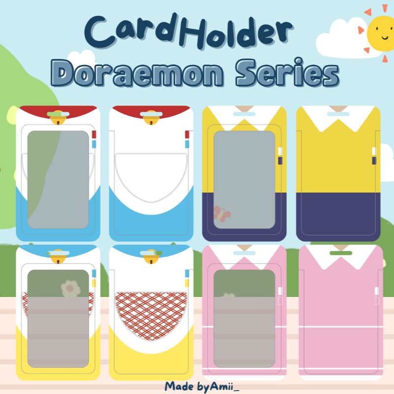 

ID Card holder pvc Doraemon series Doraemon/Dorami/Nobita/Shizuka