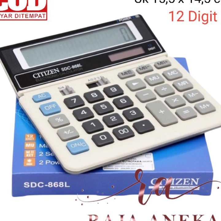 

V44859 Citizen Calculator SDC868L Kalkulator Desktop Meja Kantor SDC 868L citizen 868