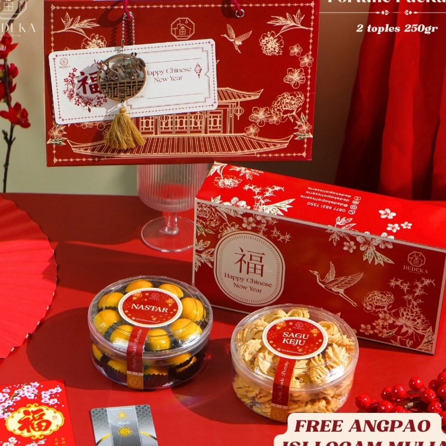 

Terbaru 33 Hampers Imlek Premium Gift toples 25gr Fortune Package