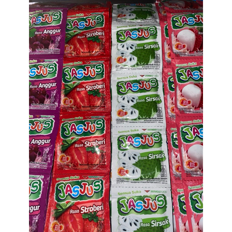 

JAS JUS MINUMAN SERBUK INSTAN ANEKA RASA(1renceng isi 10 pcs)