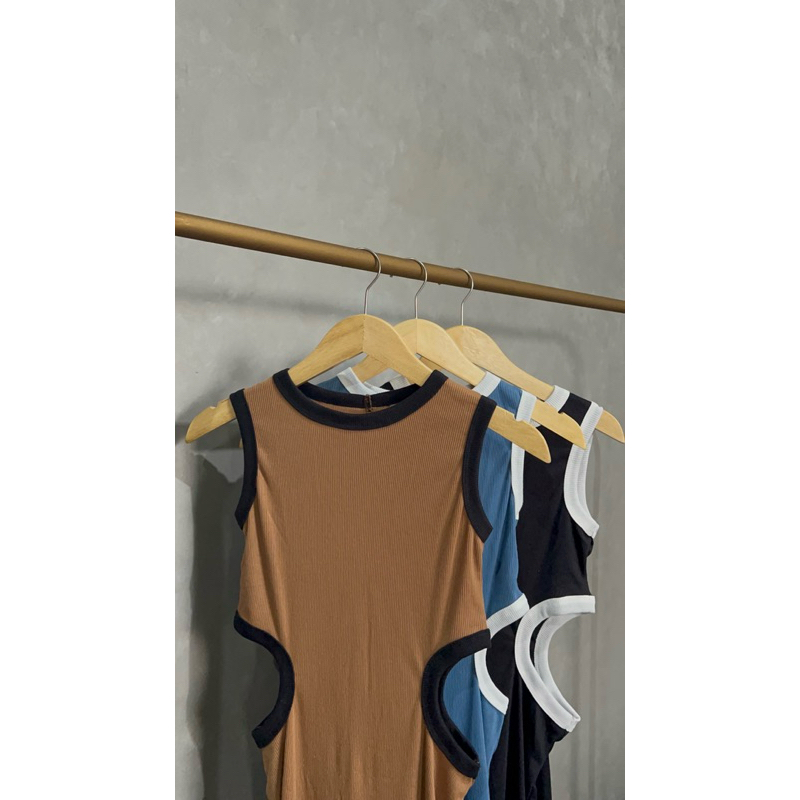 Alarathebrand - Lamia Cut Out Dress | Dress | Sleeveless Dress | Dress Knit | Dress Rajut | Dress Pa