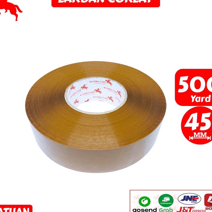 

Jangan Sampai Kehabisan Lakban OPP Tape Lakban Coklat KSATRIA Tape 5 Yard Pcs