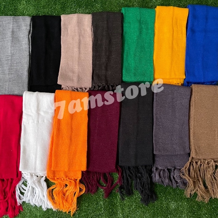 TEBUS MURAH Syal Rajut Pria  Wanita Dewasa Polos