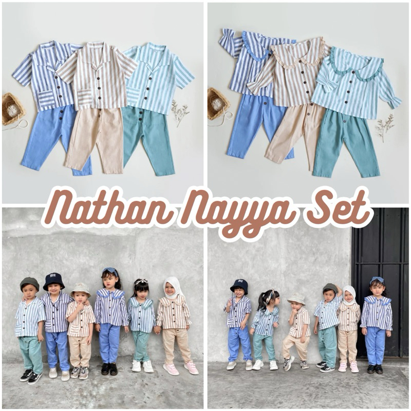 KIDDISTUFF - NATHAN NAYYA SET | SETELAN COUPLE ANAK