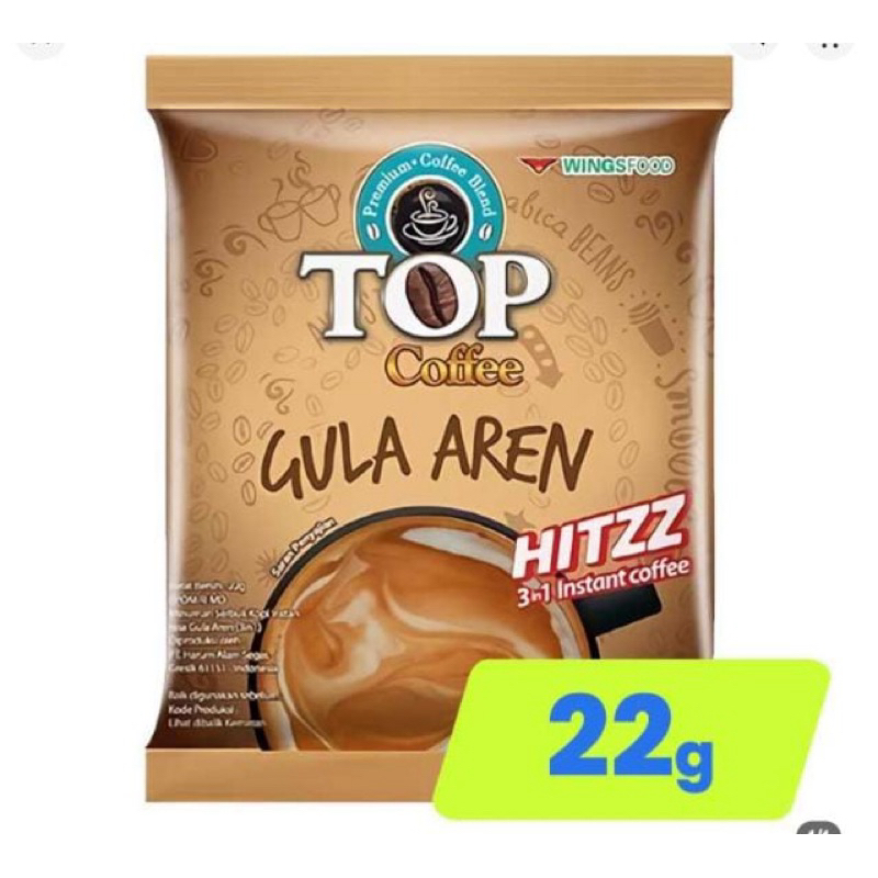 

TOP Coffe Kopi Gula Aren 22g Isi 15 Sachet