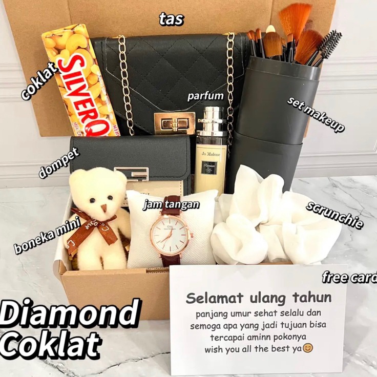 

XC26619 BLK Kado Gift Ultah Cewek Hampers Box Hadiah Wanita Perempuan Ulang Tahun Birthday Anniversary Pernikahan Wedding Valentine Lebaran Natal Tahun Baru Christmas New Year Ibu Guru