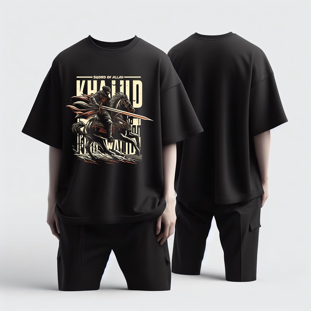 HandArt - Kaos Khalid bin Walid Sahabat nabi, Kaos Dakwah Islami-Kaos Distro-Kaos Murah, Original Ca